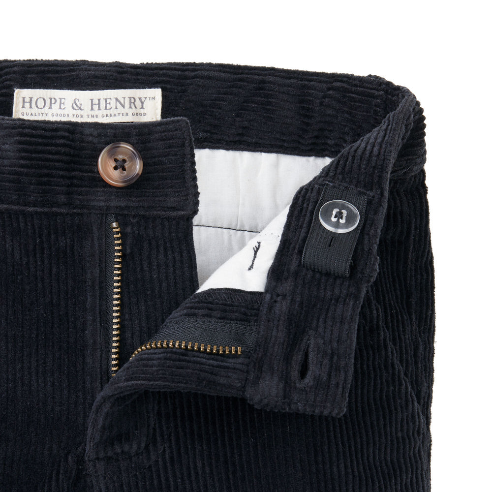 Organic Black Corduroy Pant