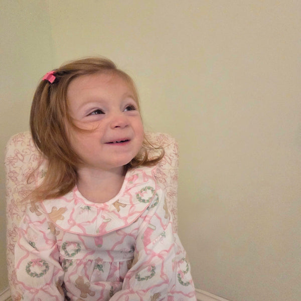 Pink Bows Christmas Top & Pant Set