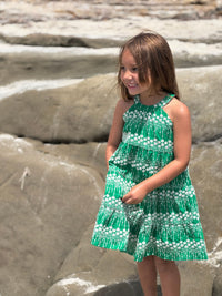 Embroidered Maleia Dress in Green