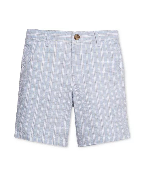 Blue Chateau Check Organic Seersucker Short