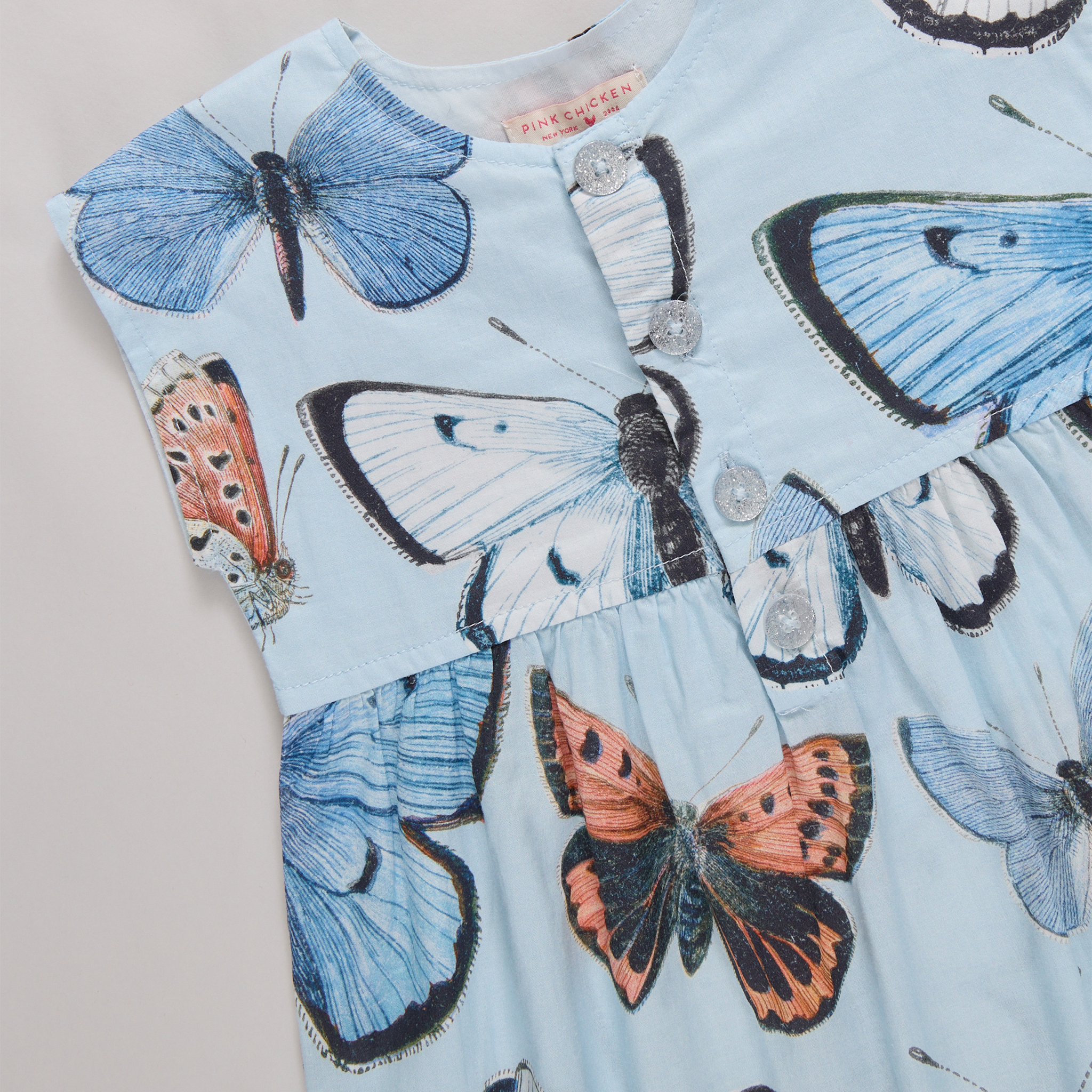 Alexandra Blue Vintage Butterflies Jumper