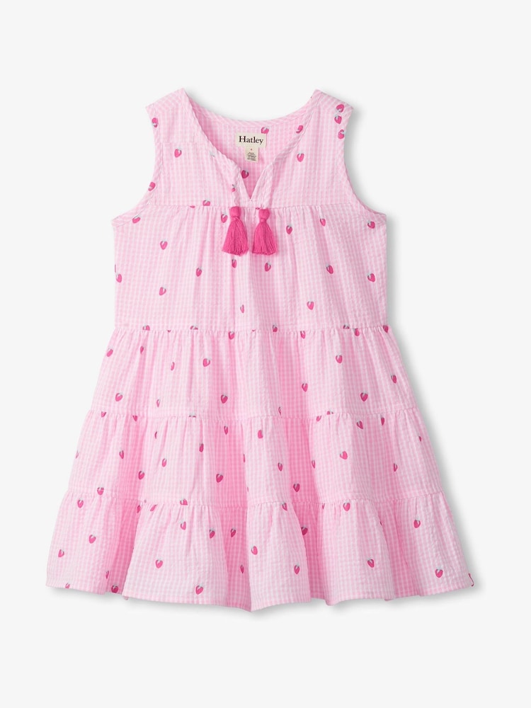 Teenie Berries Gingham Tiered Dress