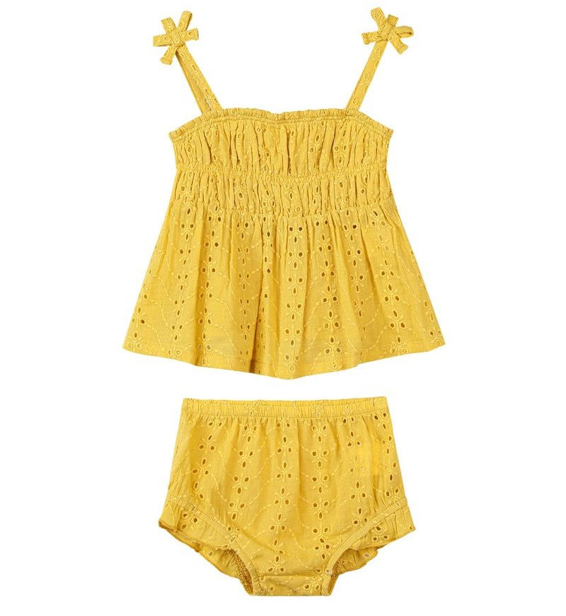 Cassidy Set in Yellow Eyelet