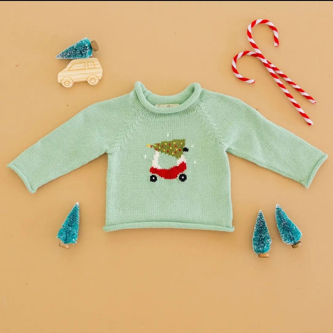 Deck the Wheels Rollneck Sweater
