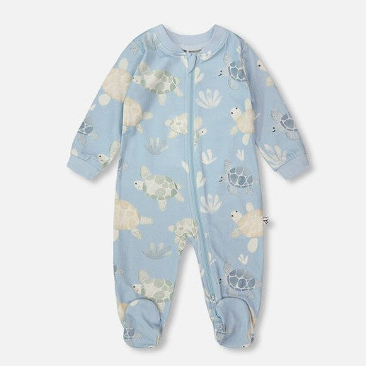 Organic Cotton Turtle Print Footie