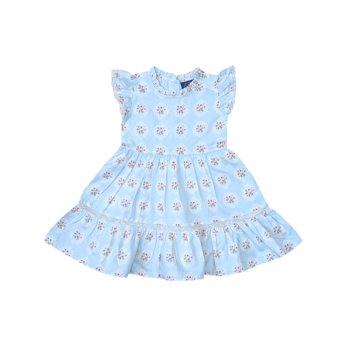 Garden Trellis Ruffle Dress