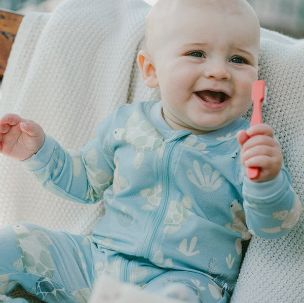 Organic Cotton Turtle Print Footie
