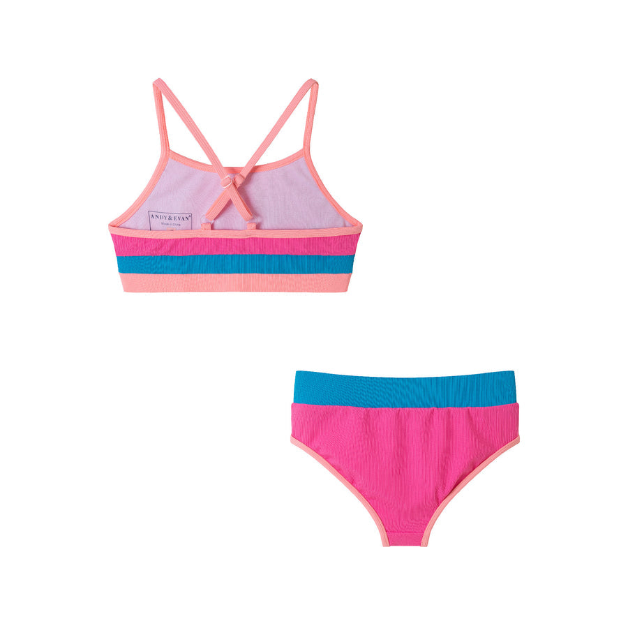 Pink Colorblock 2 Piece Set