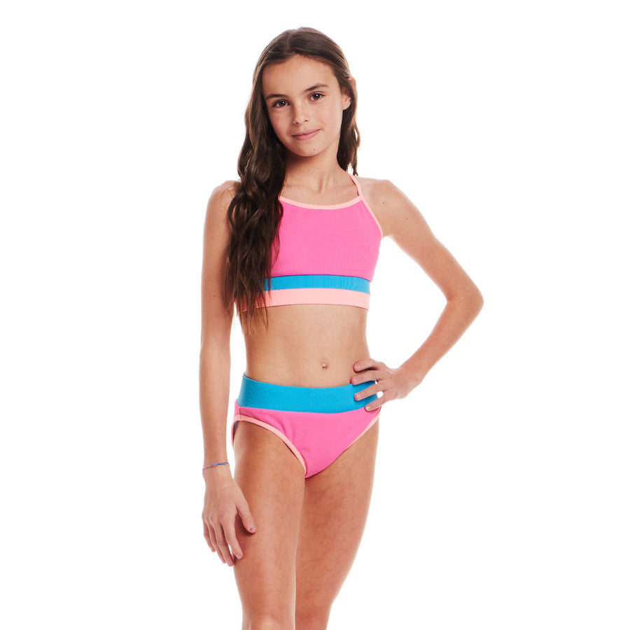 Pink Colorblock 2 Piece Set