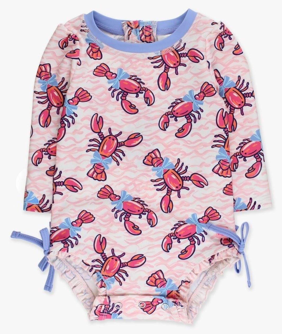 Pink Lobster Lagoon One Piece Rashguard