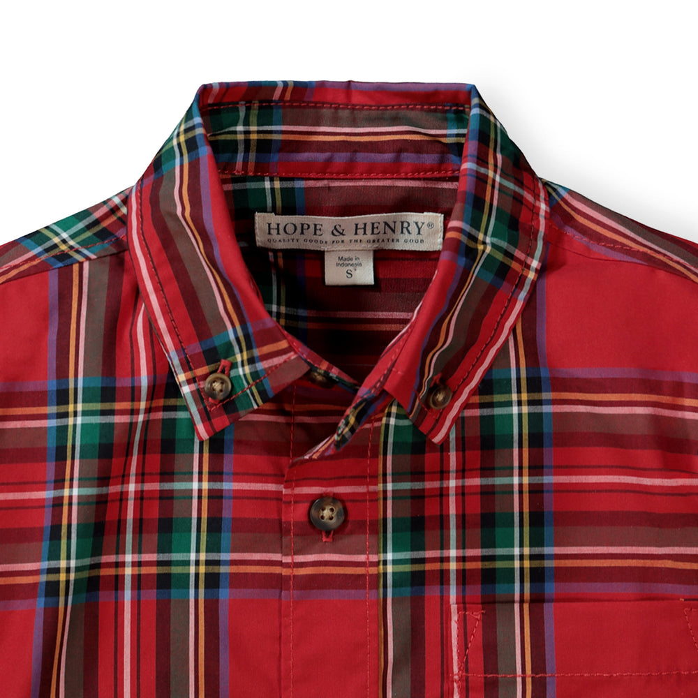 Organic Holiday Plaid Shirt