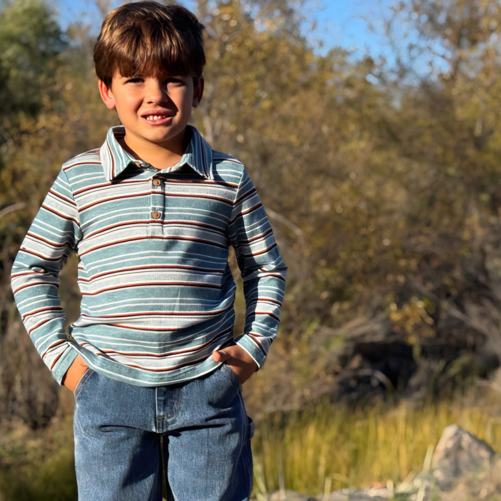 Harry Stripe Knitted Polo