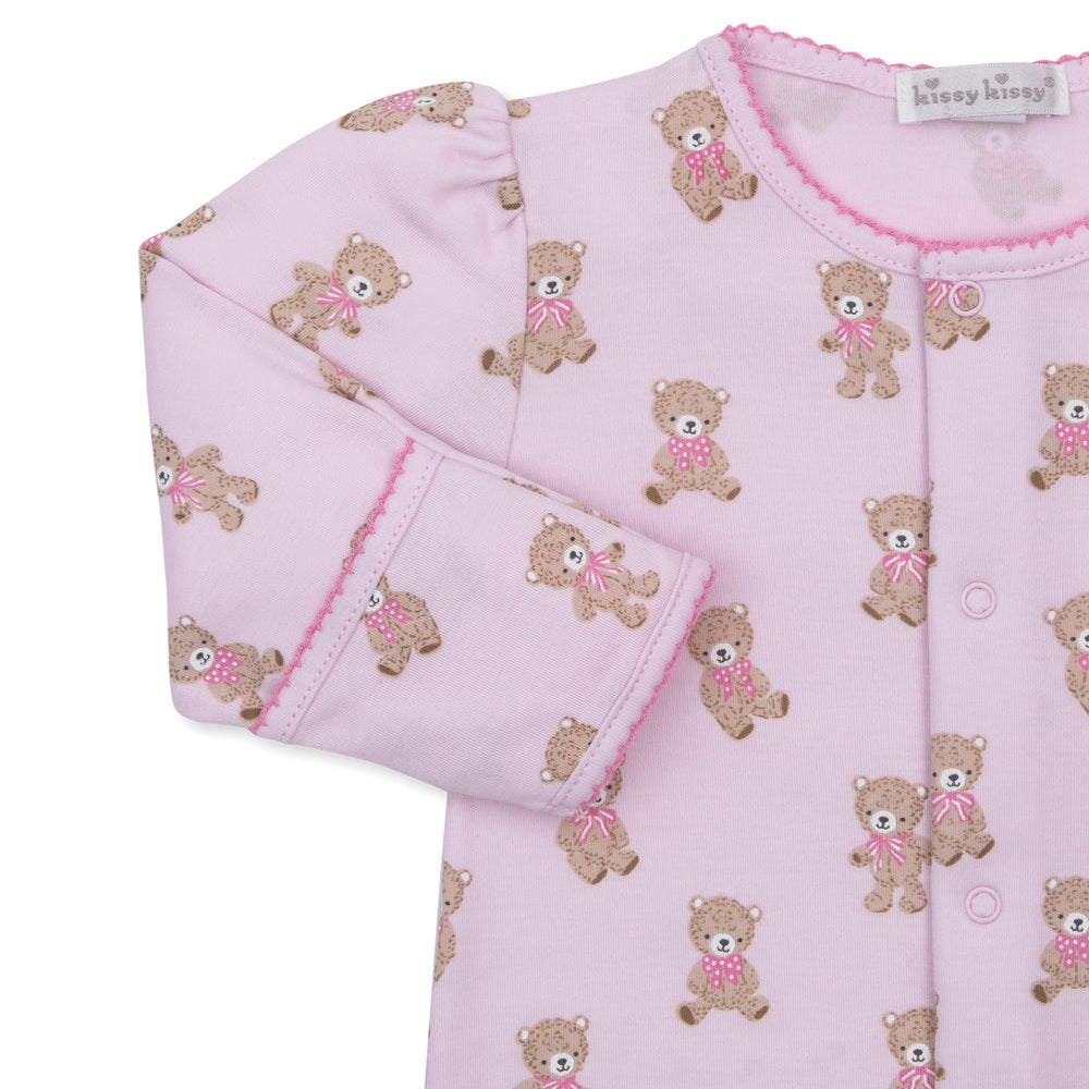 Teddy Bear Club Pink Snap Footie