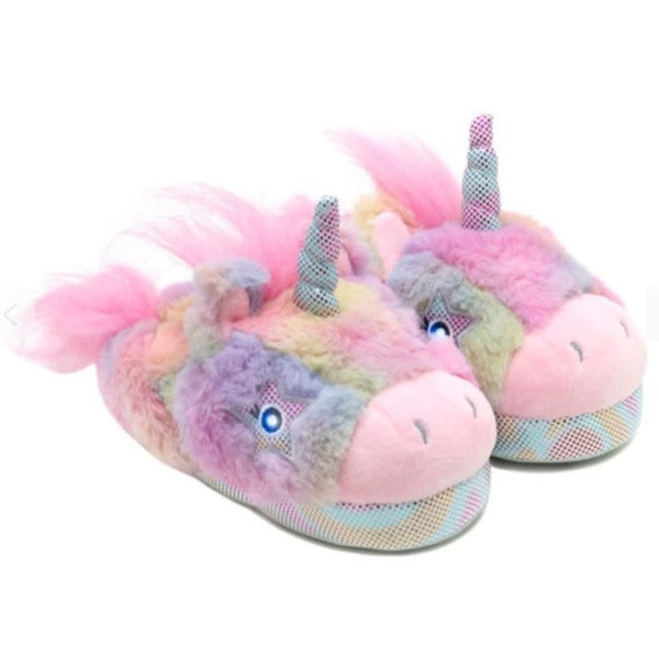 Light Up Rainbow Unicorn Slippers