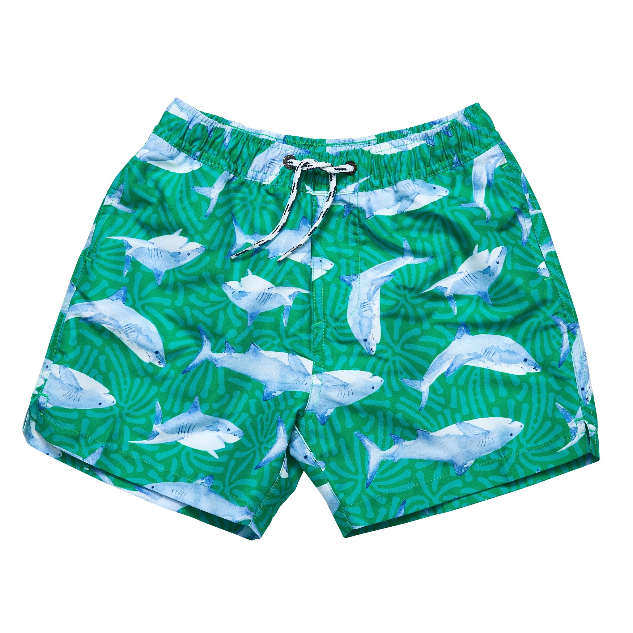 Navy Rashguard and Sharks Short Set
