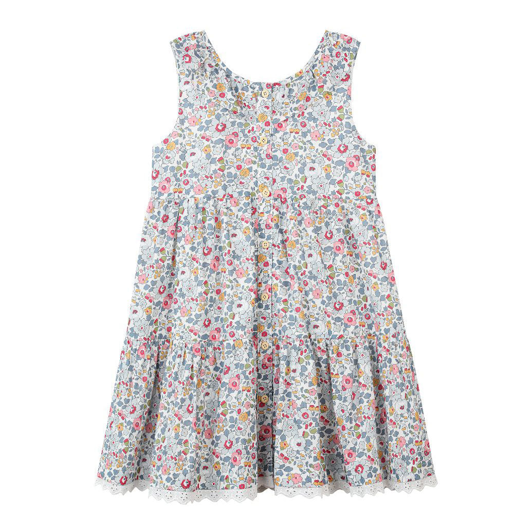 Willa Blue Retro Floral Dress