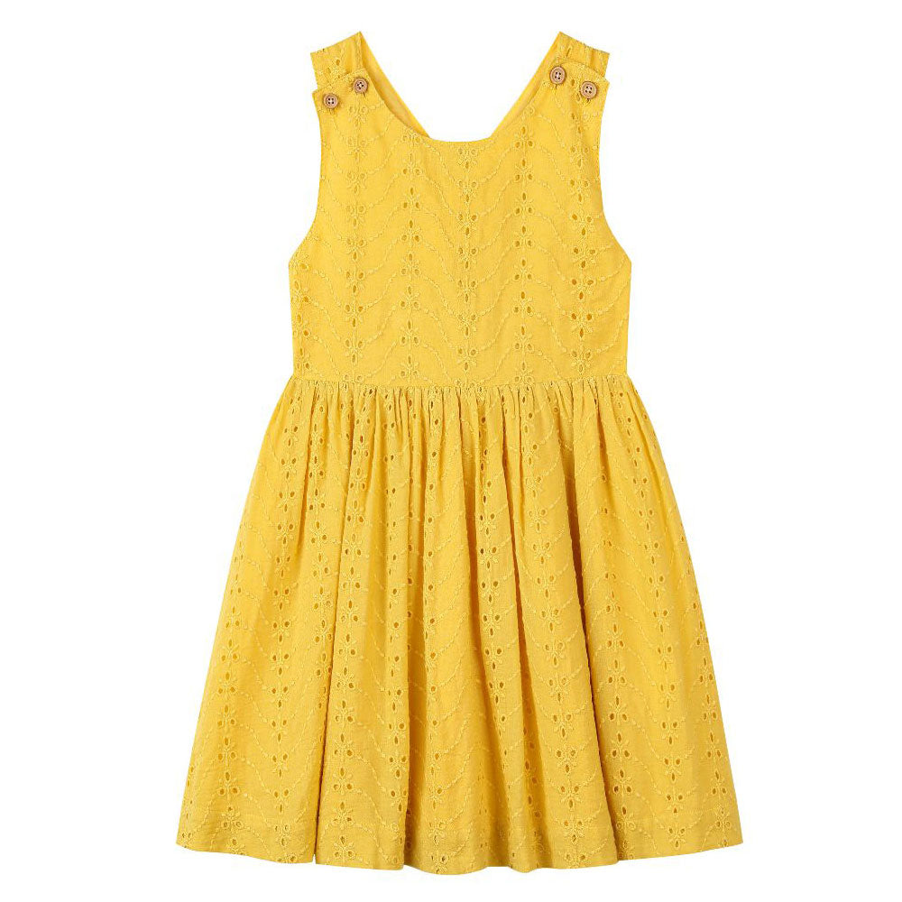 Yellow Eyelet Dress