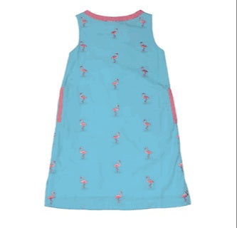 Embroidered Flamingo Dress