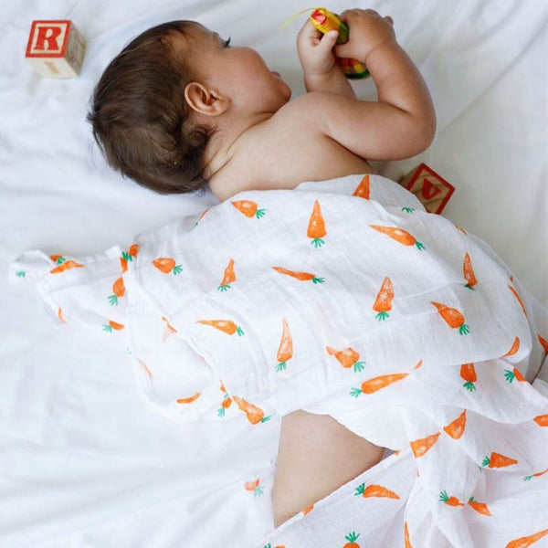 Avocado and Carrot Swaddle Set