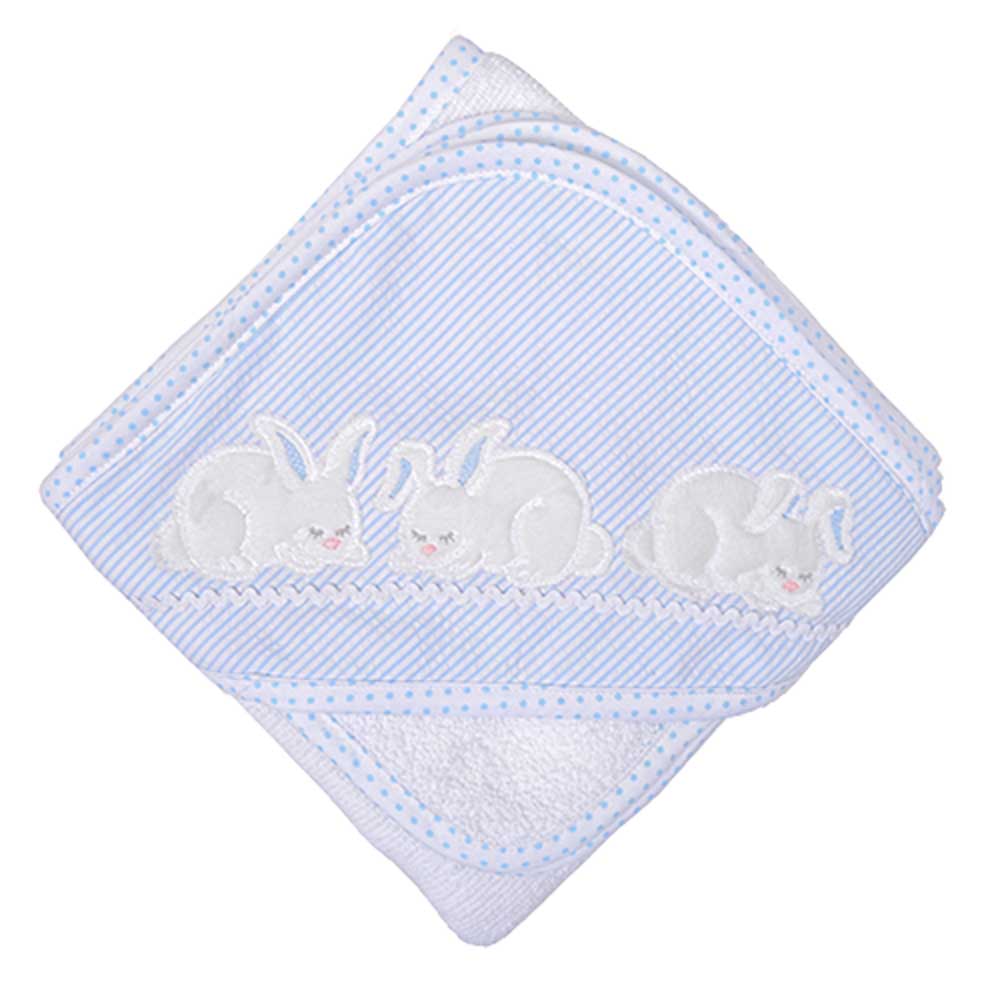 Bunnies Hooded Towel, Washcloth & Bib Set