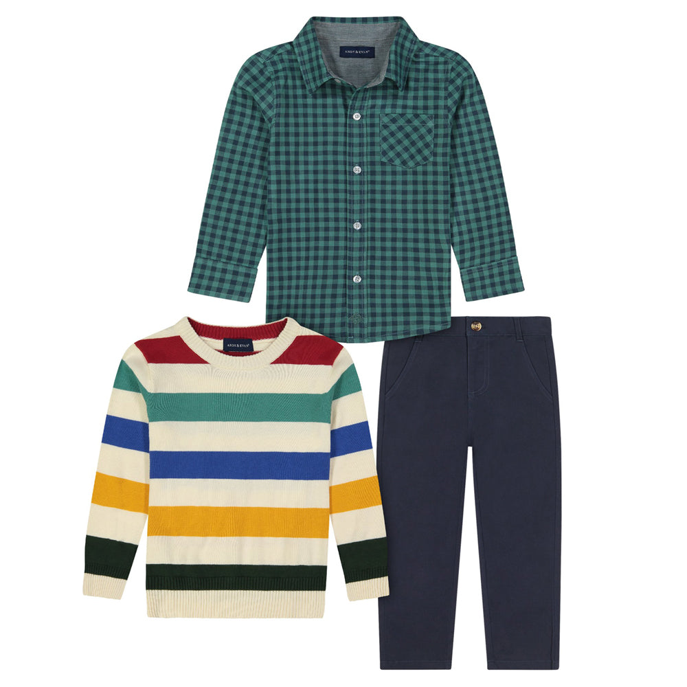 Multi Stripe Sweater Set