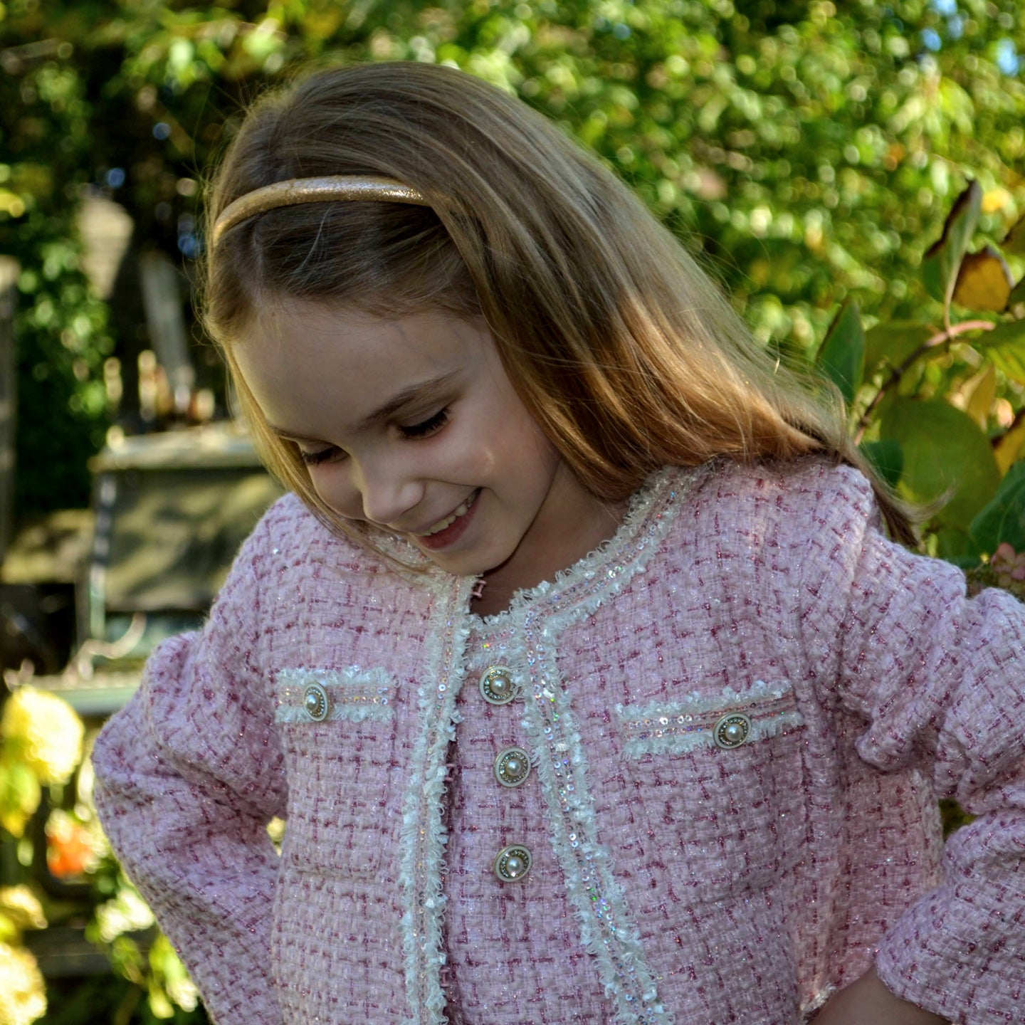 Sequin Trim Tweed Dress & Jacket – Hopscotch Baby and Children's