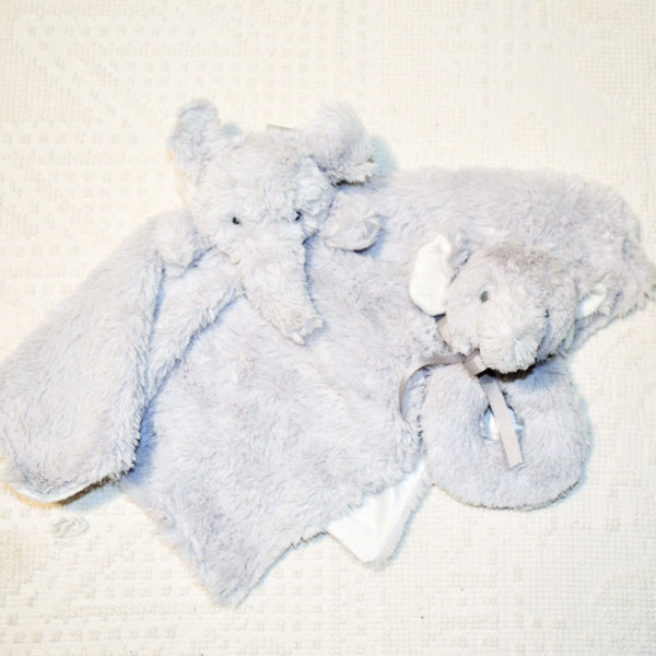 Elephant Security Blanket & Rattle