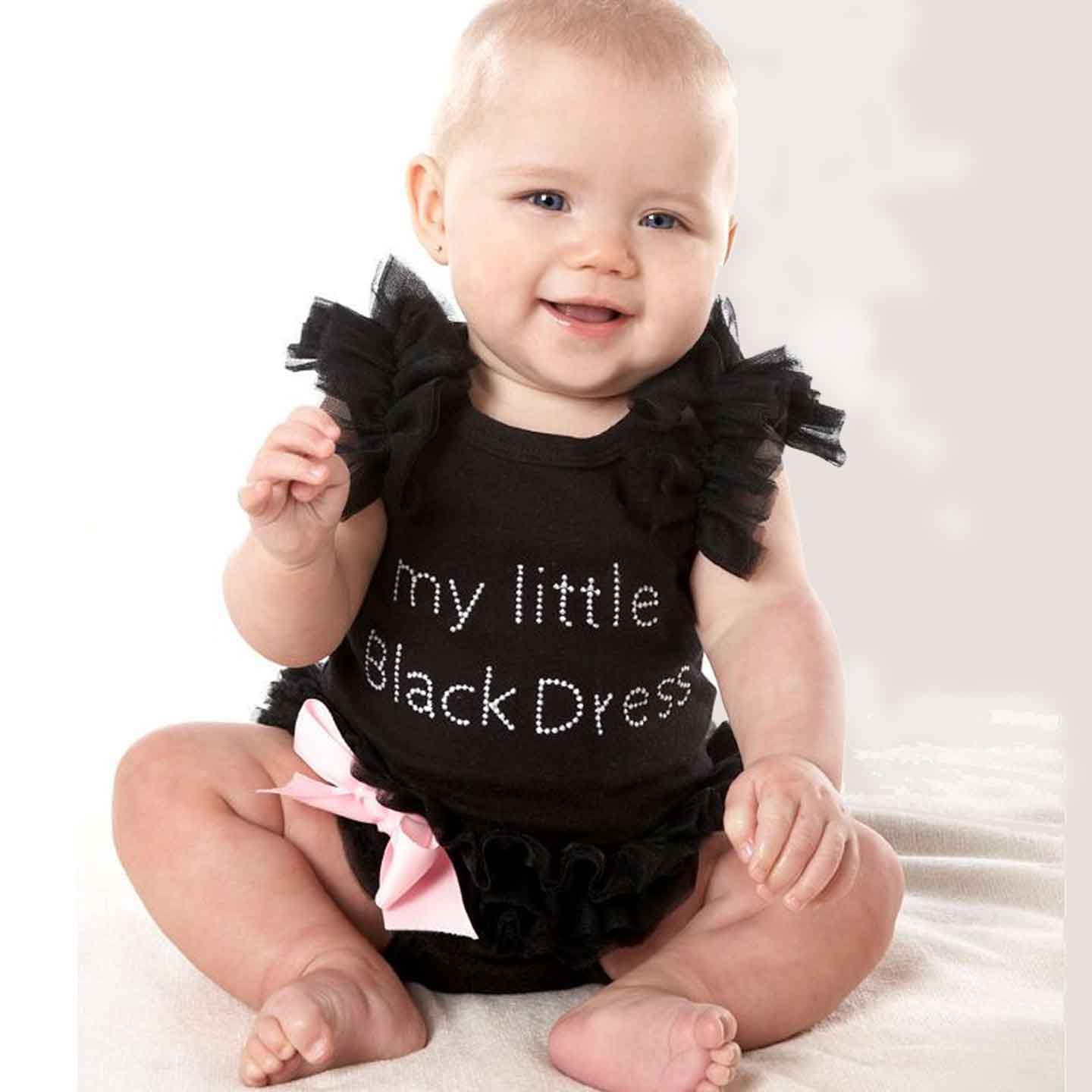 infant little black dress Baby Starters Infant Girl's My First Little Black Dress Skirted Bodysuit, NB