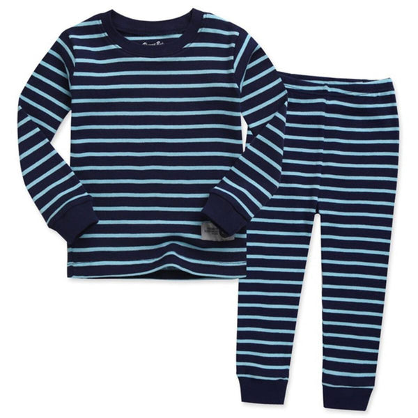 Navy and Mint Stripe Pajamas