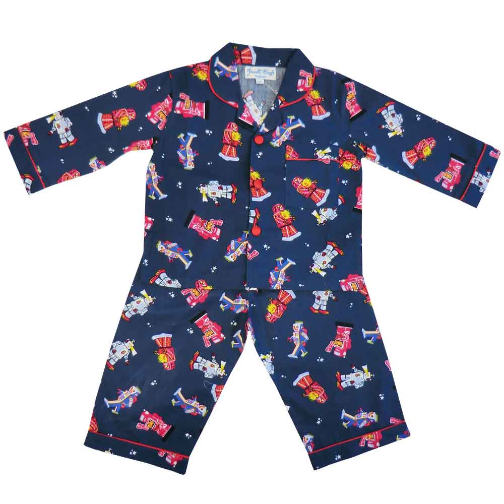 Retro Robot Loungewear and Matching Teddy