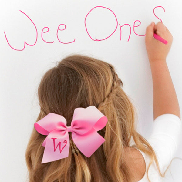 Pink Initial Hairbow
