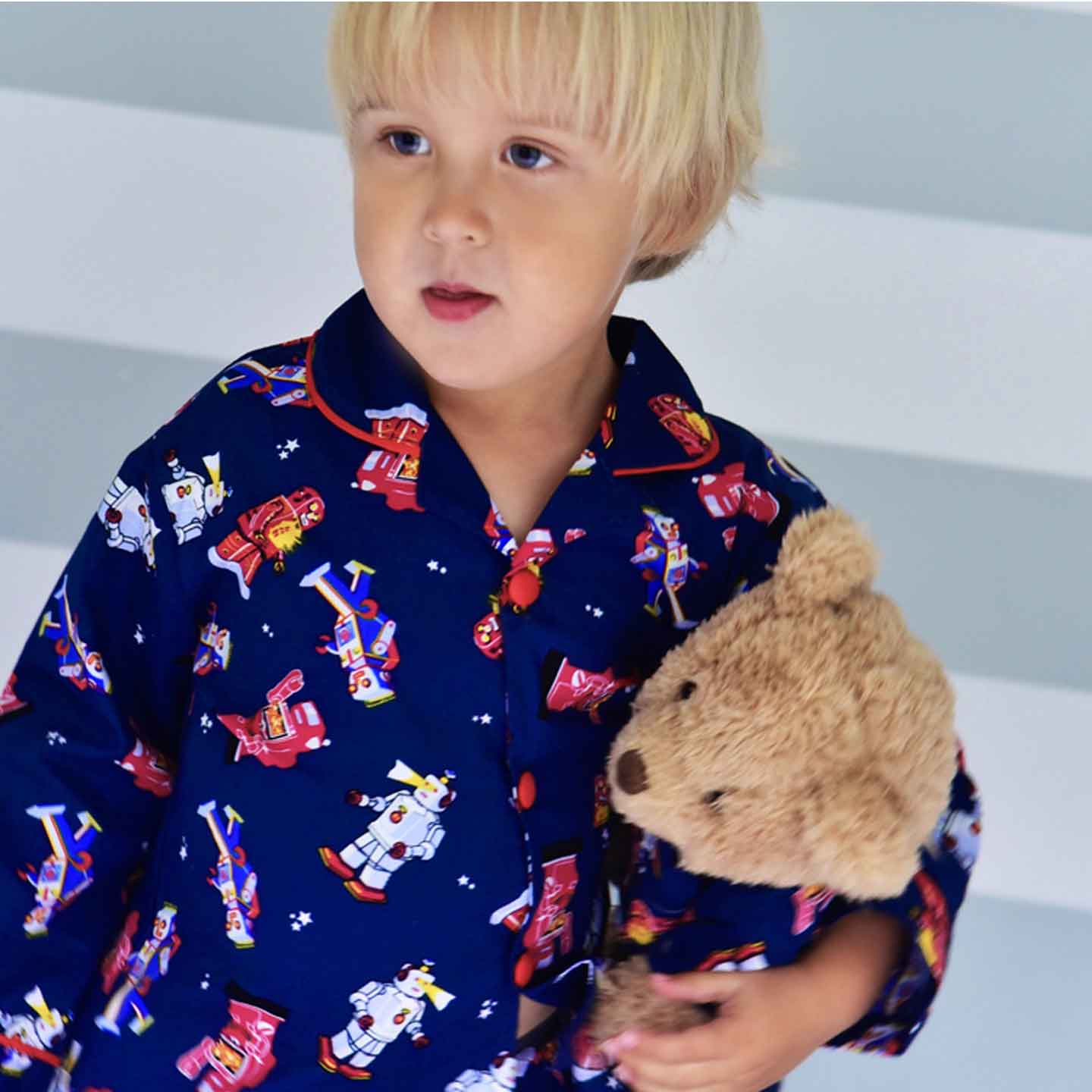 Retro Robot Loungewear and Matching Teddy