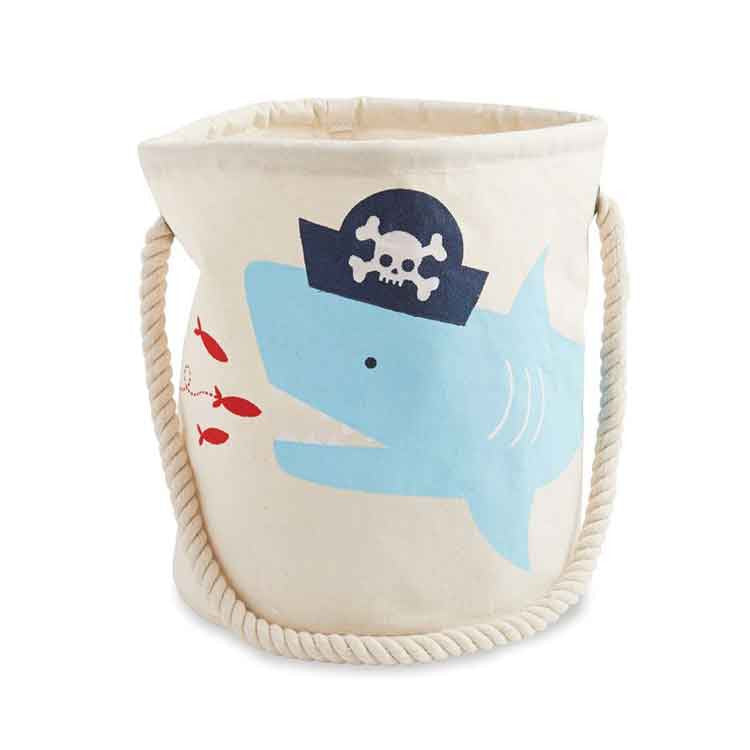 Pirate and Shark Canvas Buckets