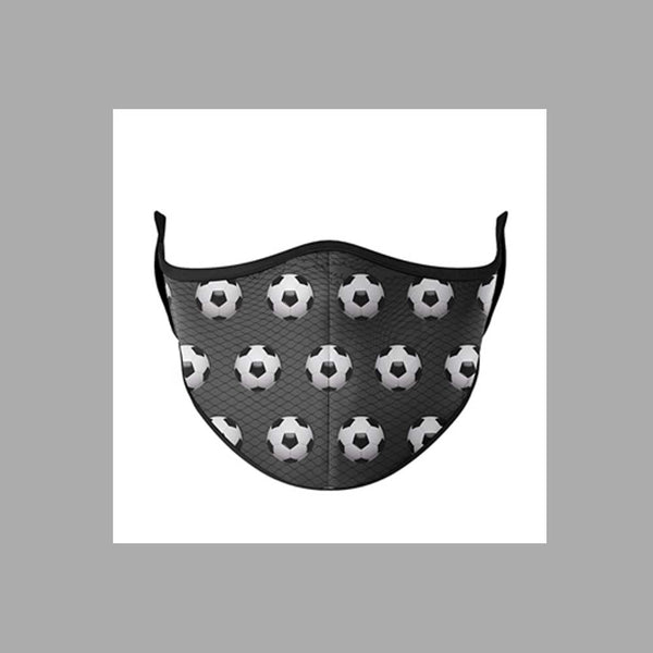 Soccer Fashion Face Mask - One Size Fits Most Ages 8+
