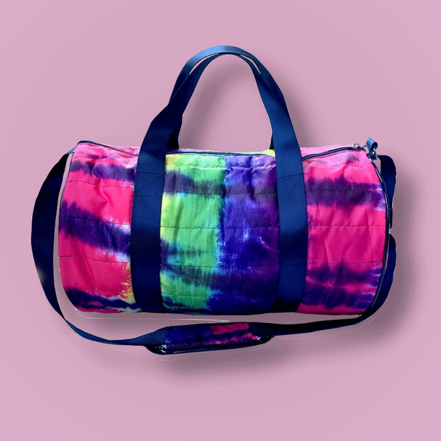 Tie Dye Puffer Duffel Bag