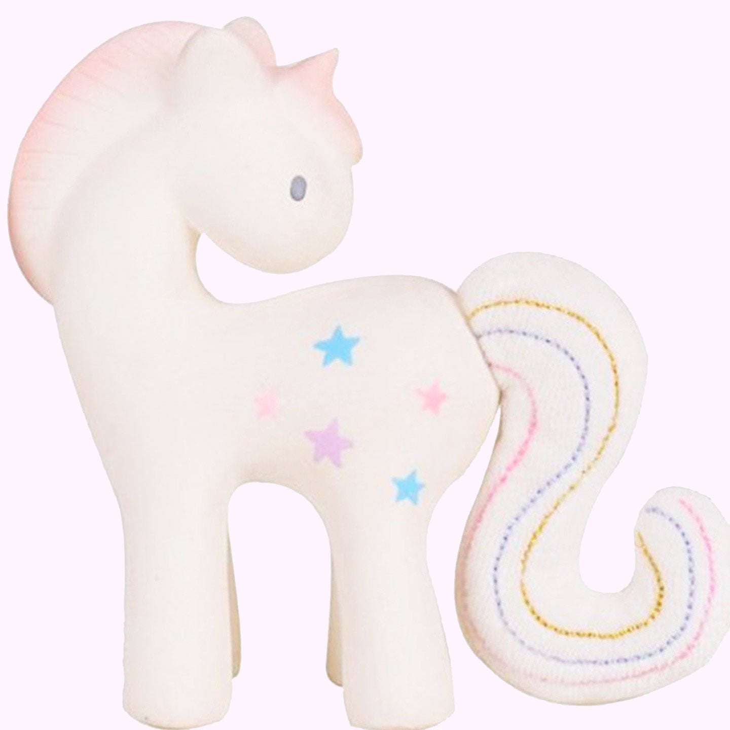 Unicorn Rubber Baby Teether and Rattle in Giftbox