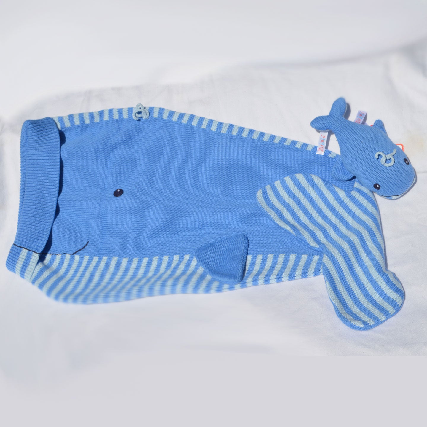 Whale Knit Blanket & Rattle